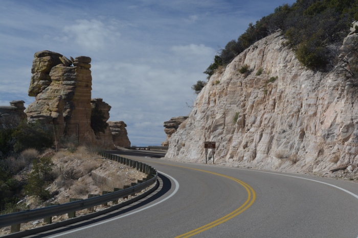 along the route